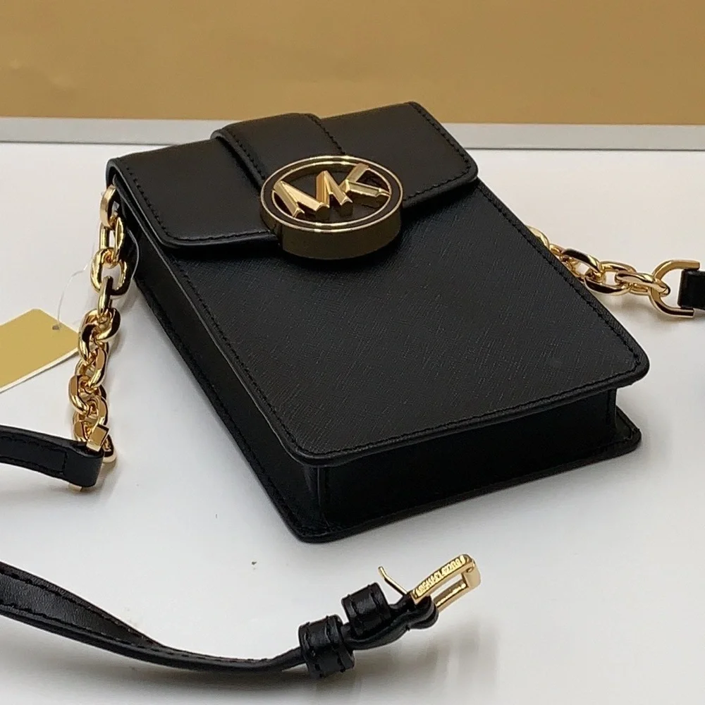 MICHAEL KORS Carmen NS Small Phone Crossbody Bag Black color